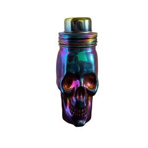 Rainbow Fusion Rainbow Luster SKULL COCKTAIL SHAKER Metallic